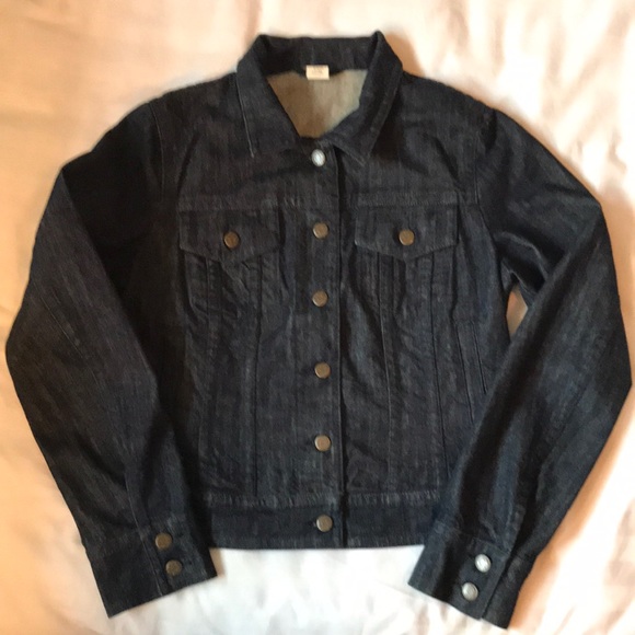 J. Crew Jackets & Blazers - J Crew dark wash stretch denim jacket EUC